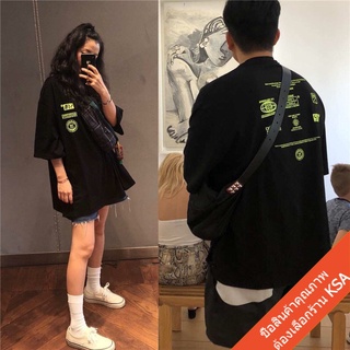 KSA พร้อมส่ง เสื้อยืดผู้หญิงโอเวอร์ไซส์ เสื้อผ้าสไตล์เกาหลี oversize เสื้อคอกลมแขนสั้นแฟชั่นสตรีท เสื้อคู่รักวัยรุ่น