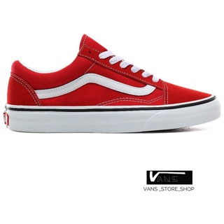 VANS OLD SKOOL RACING RED WHITE SNEAKERS สินค้ามีประกันแท้