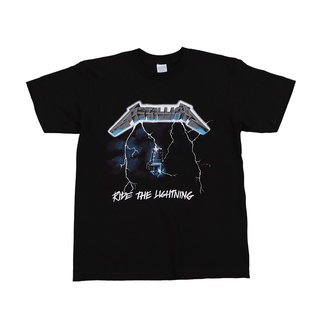 เสื้อยืดแขนสั้น ผ้าฝ้าย พิมพ์ลาย Metallicavintage rock nirvana สวมใส่สบาย สําหรับผู้ชายS-5XL