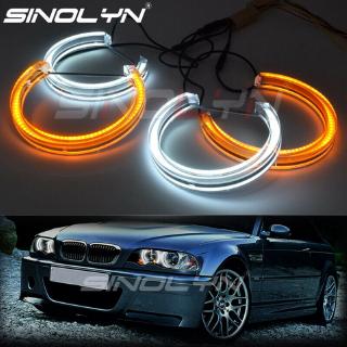 วงแหวนไฟหน้า LED สีขาว สีเหลือง สำหรับรถยนต์ BMW 3 Series E46 M3