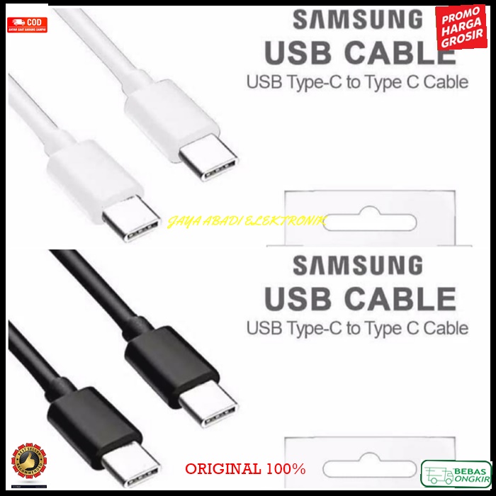 J231 ต้นฉบับ SAMSUNG DATA CABLE USB TYPE C TYPE C 3A SUPER FAST CHARGING CABLE CHARGER CAS CASA CHAR