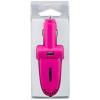 GetZhop  ที่ชาร์จในรถยนต์ เสียบชาร์จ เสียบ USB แบบมีกลิ่น (Pink)