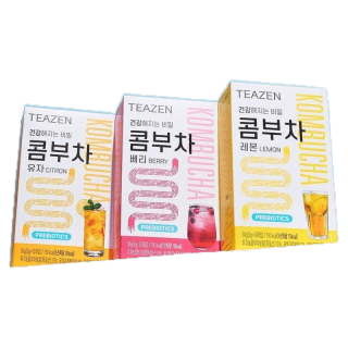 ใหม่ TEAZEN Kombucha Tea ทีเซ็น คอมบูชา (1 กล่องมี 10 ซอง) เครื่องดื่มชาหมัก ชาจองกุก