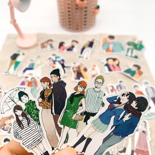 สติกเกอร์ ลายการ์ตูนเด็กผู้หญิงโรแมนติก สไตล์ญี่ปุ่น สําหรับตกแต่งสมุดภาพ Diy มี 220 ชิ้น