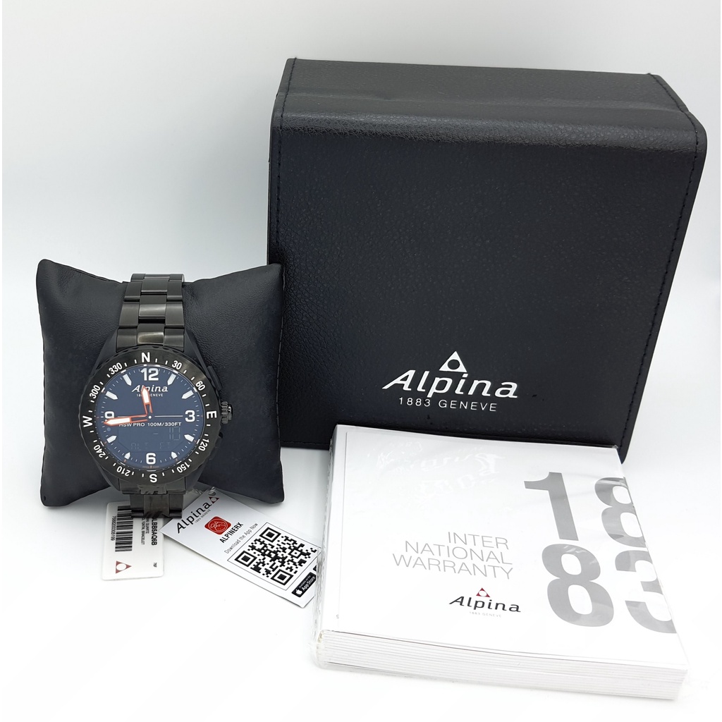 นาฬิกา ALPINA MEN'S AL-283LBB5AQ6B SMARTWATCH ALPINERX HSW ANA-DIGI พร้อมกล่อง (ใหม่)