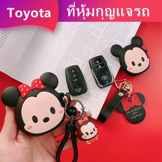 ปลอกกุญแจรถยนต์ ซิลิโคน ลายมิกกี้ มินนี่เมาส์ สําหรับ Toyota LEVIN HIGHLANDER RAV4 IZOA CAMRY COROLLA