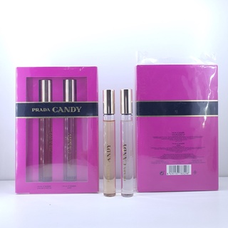 Set น้ำหอมจิ๋วมินิ Prada Candy Perfume Mini Rollerball 2ชิ้น (ลูกกลิ้ง) ( Mini Perfume น้ำหอมขนาดพกพา) เก่าเก้บน้า