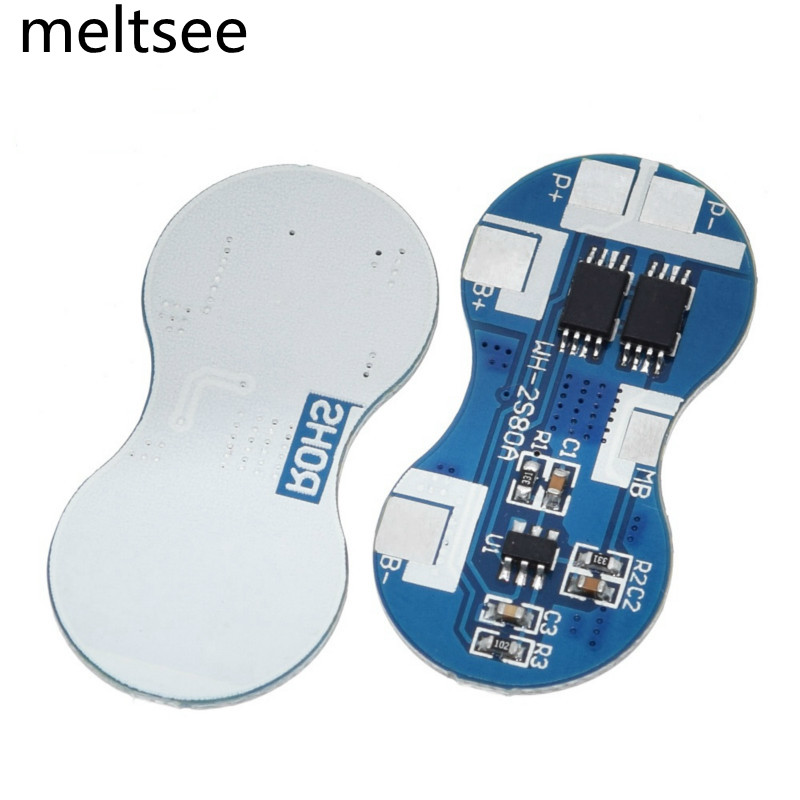 2 S Li - Ion 18650 ที่ชาร์จ 7 . 4 V Overcurrent Overcharge Overdischarge 4a 2 Series Bms 2S Li-ion 8