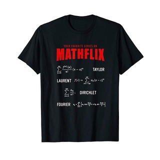 เสื้อยืดผ้าฝ้ายพิมพ์ลายเสื้อยืด พิมพ์ลาย Mathflix Favorite Math Calculus Series Formulas Nerd สําหรับผู้ชาย