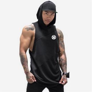 Brand Casual Muscle New Gyms Tank Top Men Vest Bodybuilding Tops Sleeveless Shirt Clothing Singlet  Fitness Hooded Tops