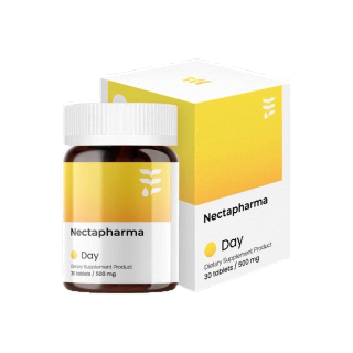อาหารเสริมบำรุงสมอง Nectapharma Day บำรุงสมอง ระบบประสาท เพิ่มสมาธิ เพิ่มความจำ พลังความคิด วิตามินบีรวม Vitamin B