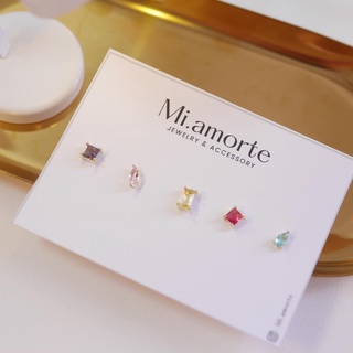 Mi.amorte ♡ ต่างหูก้านเงินแท้ S925 ♡ luxury⁣ gem ✨🍸