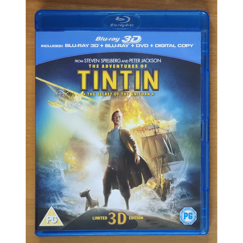 [ฺBluray 2D + 3D แผ่นแท้] The Adventures of Tintin / การผจญภัยของตินติน (มือสอง)