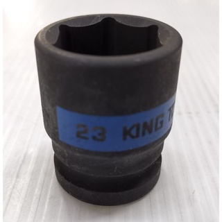 KING​TONY​ 453523M ลูกบ๊อกลม​ สั้น​ รู​1/2" หกเหลี่ยม​ 23MM ลูกบ๊อกลม​ เบอร์23​ 6เหลี่ยม