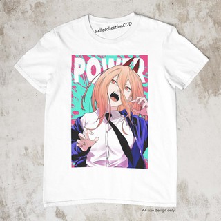 Anime Shirt Chainsaw Man - Power Cute Rawr Anime Shirt เสื้อยืด