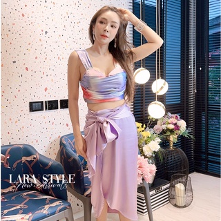 ✨Lara Style ชุดเดรสสีม่วงอ่อน