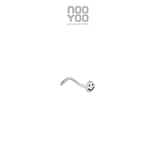 NooYoo จิวจมูกสำหรับผิวแพ้ง่าย SMILEY Nose Pigtail Surgical Steel