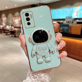 เคสโทรศัพท์มือถือ กันกระแทก ลายนักบินอวกาศ พร้อมขาตั้ง สําหรับ vivo V23e 5G