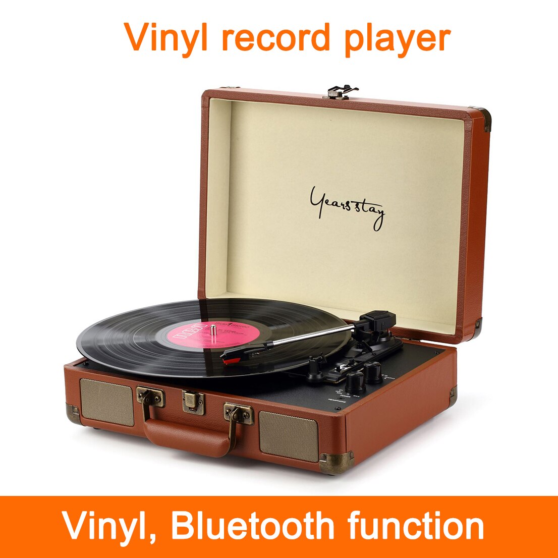 High End Portable Luggage Gramophone Vinyl Record Player Bluetooth Turntable 33 45 78rpm Gramophone Retro Record Play Shopee Thailand