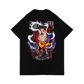 เสื้อยืดลำลองเสื้อยืด พิมพ์ลาย One PIECE Monokey D LUFFY BOUNDMANS to4XL