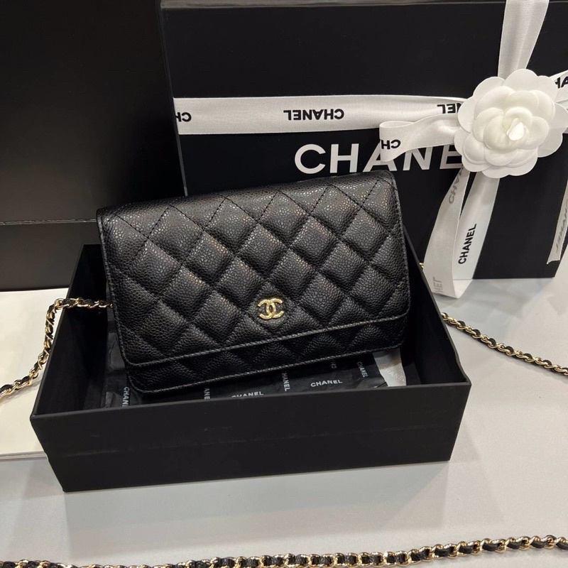 Chanel woc Grad original  Size 19CM อะไหล่ทอง free box set พร้อมส่งที่ไทย