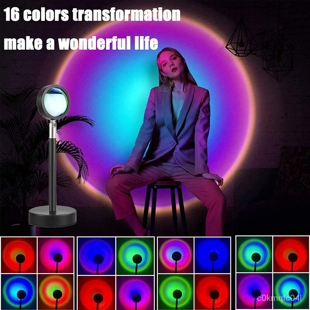 Sunset Lamp, Sunset Light with Remote Control ,16 Colors and 4 Modes