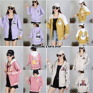 เสื้อแจ็กเก็ตฮู้ด ผ้าร่มเกาหลี Free size อก 44-46 นิ้ว ผ้าคุณภาพดี