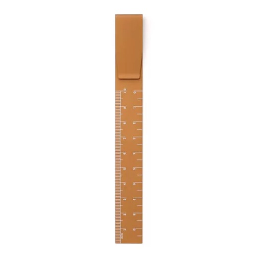 HIGHTIDE Clip Ruler Brown (HFK029-BR) / คลิปไม้บรรทัดอะลูมิเนียม สีน้ำตาล แบรนด์ HIGHTIDE จากประเทศญี่ปุ่น