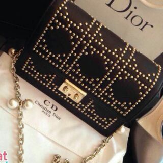 กระเป๋าสะพายแฟชั่นสีดำ สไตล์ Dior