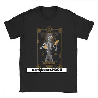 [S-5XL] เสื้อยืดผ้าฝ้าย พิมพ์ลาย The Reader X Tarot Card The Magician Skull พรีเมี่ยม สําหรับผู้ชาย 2022
