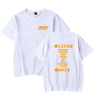 ราคาAlimoo Ateez Team เสื้อยืดแขนสั้นสำหรับผู้ชายและผู้หญิง XXS 4XL 368AS-3XL