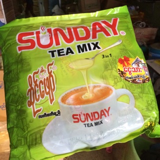 ชาพม่าSunday Tea mix 3in1 สูตรใหม่