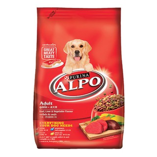 🔥แนะนำ!! อัลโป อาหารเม็ดสำหรับสุนัขโต เนื้อวัว ตับ ผัก 3 กก. ALPO Adult Beef Liver Vegetable 3 kg