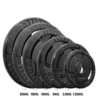 แผ่นน้ำหนัก ดัมเบล บาร์เบล Dumbbell Barbell รู 1 นิ้ว Baking Plate