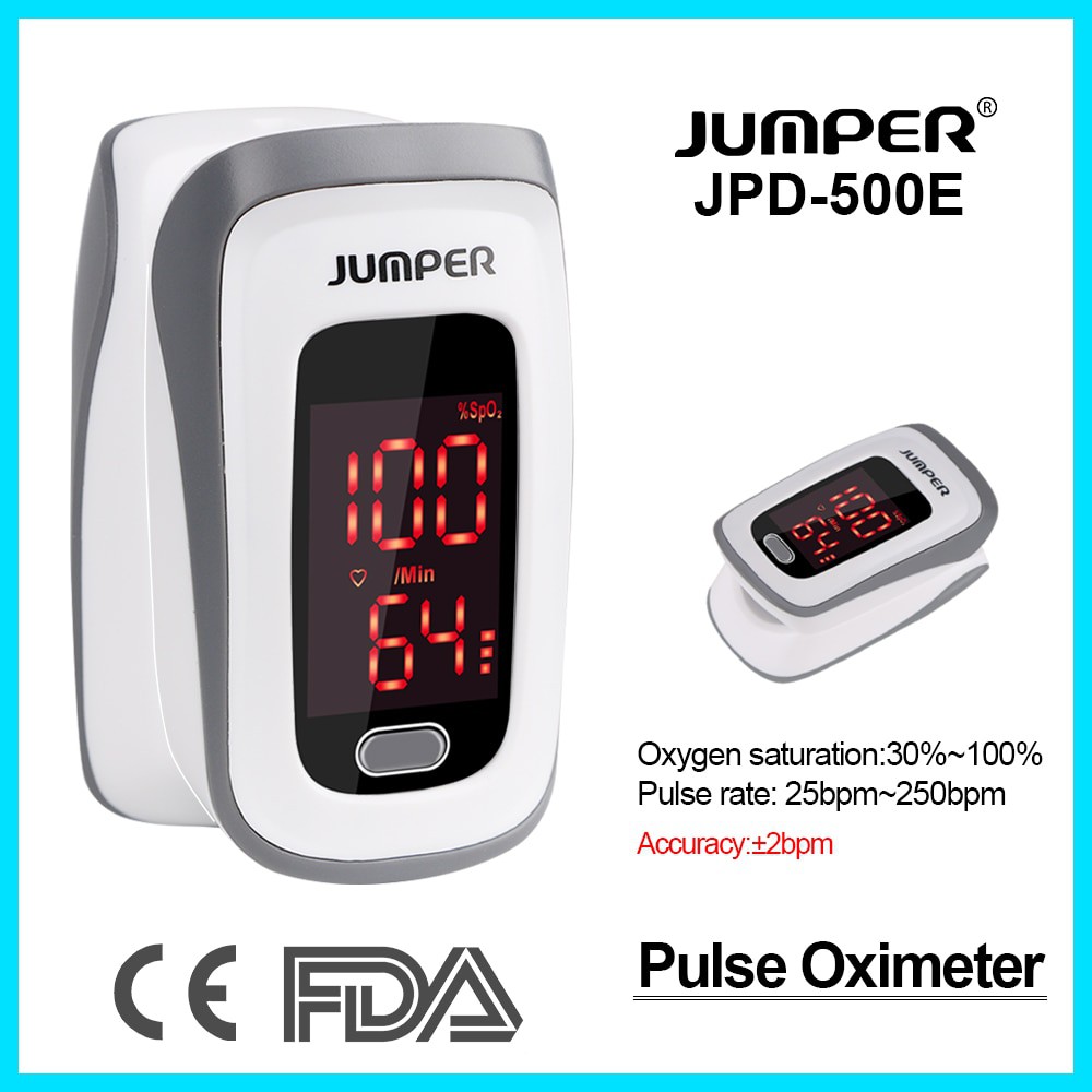 เครื่องวัดออกซิเจนปลายนิ้ว  Fingertip Pulse Oximeter รุ่น JPD-500E (LED) ทางการแพทย์