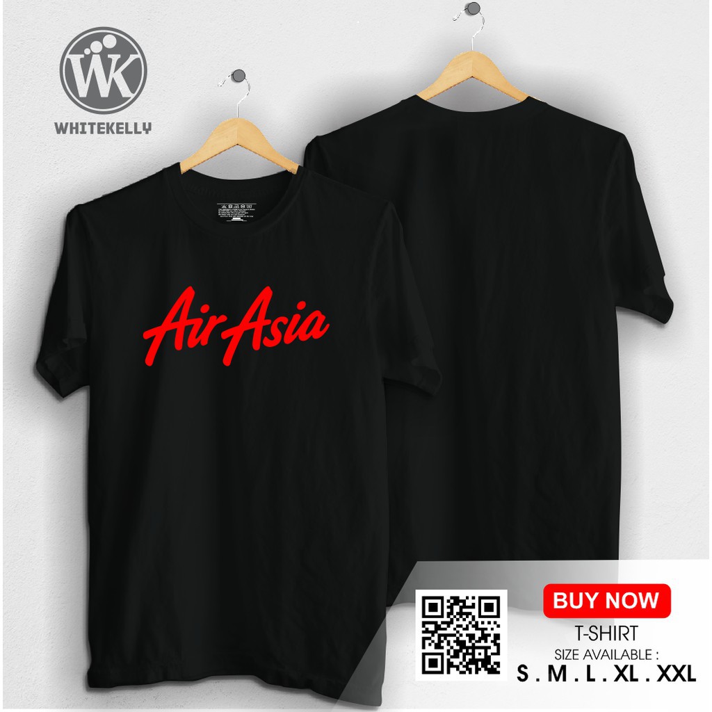เสื้อยืด/เสื้อผ้า/เสื้อยืดของแท้ Distro AIR ASIA AIRASIA LOGO - KHEY OLD SHOP