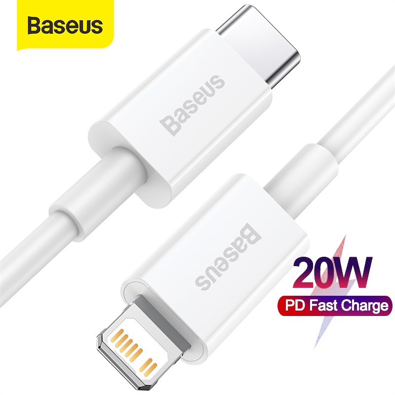 Baseus PD 20W สายชาร์จเร็ว เข้ากันได้กับ iPhone 14 13 12 Pro Max สายชาร์จ USB ชาร์จเร็ว