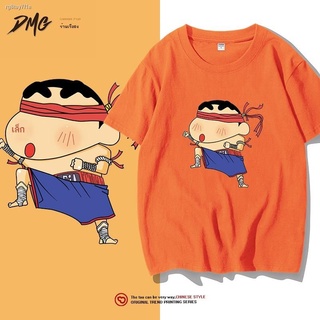 【hot tshirts】Crayon Xiaoxin แขนสั้นผู้ชายเสื้อยืดฤดูร้อน 2022 ใหม่ผ้าไหมน้ำแข็งผ้าฝ้าย Kung Fu นิเมชั่นน้ำ