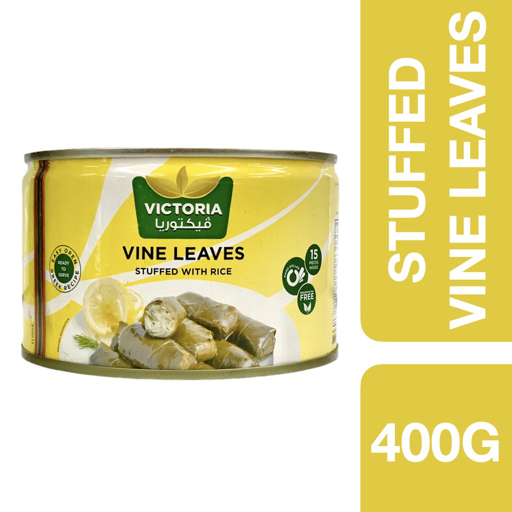 Victoria Stuffed Vine Leaves with Rice 400g ++ วิคตอเรีย ข้าวห่อใบองุ่นในกระป๋องพร้อมทาน ขนาด 400g