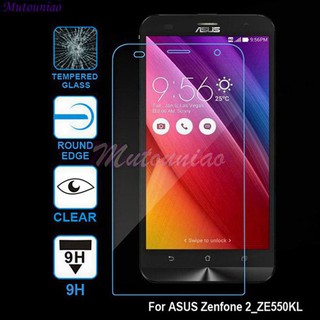 กระจกนิรภัยกันรอยสำหรับ ASUS ZenFone 2 Laser ZE 550 KL 2-ชิ้น