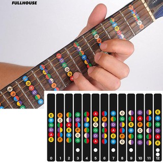 สติกเกอร์คอร์ดกีตาร์ fretboard สําหรับผู้เริ่มต้น