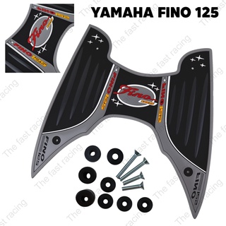 พื้นดำ-ขอบเทา YAMAHA FINO125 แผ่นยางวางเท้าฟีโน่125 ยางปูพื้นฟีโน่ 125