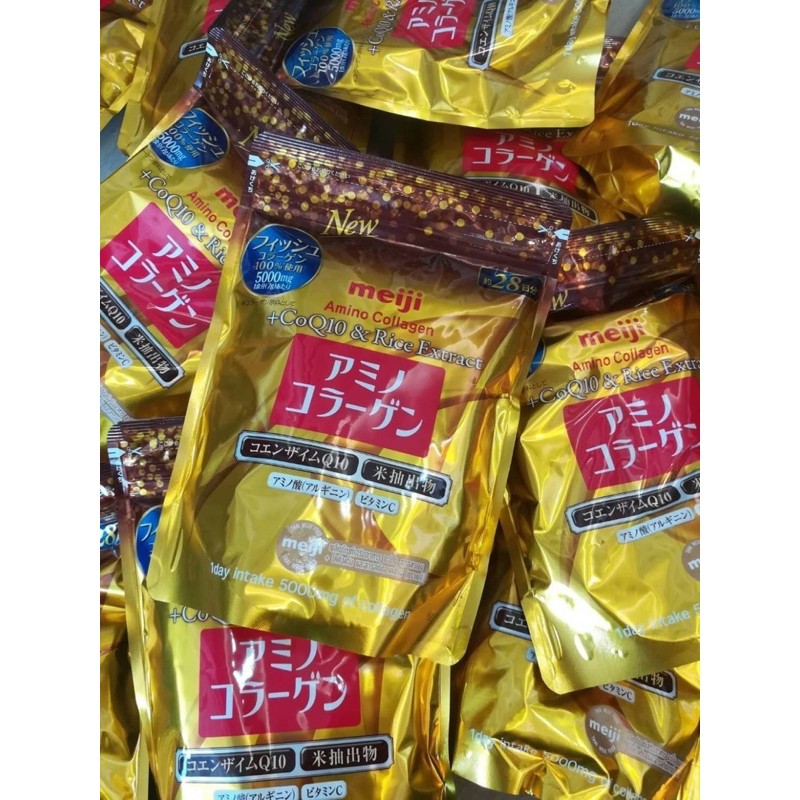 Meiji Amino Collagen premium เมจิ อะมิโน คอลลาเจน พรีเมียม สีทอง แบบ ...