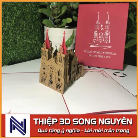 การ์ด 3 มิติของ Notre Dame Cathedral - Song Nguyeen โมเดลสวยและน่ารักของ Notre Dame Cathedral เป็นขอ