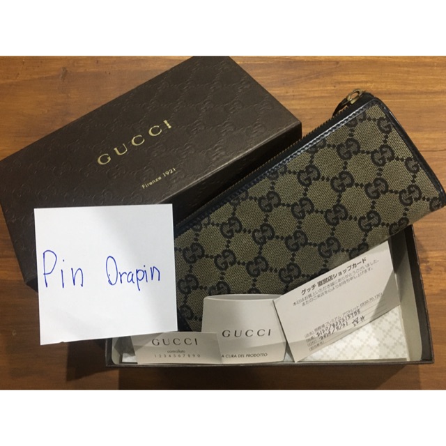 กระเป๋าตังใบยาว กระเป๋าสตางค์ GUCCI แท้ มือสอง