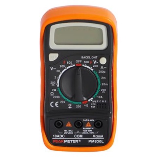 อุปกรณ์เดินสายไฟ ดิจิทัลมัลติมิเตอร์ PEAKMETER PM830L 10A เหมาะสำหรับงานอเนกประสงค์