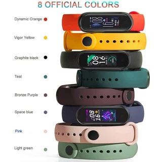 สายนาฬิกาข้อมือซิลิโคน แบบเปลี่ยน สําหรับ Xiaomi Mi Band 7 6 5 4 3