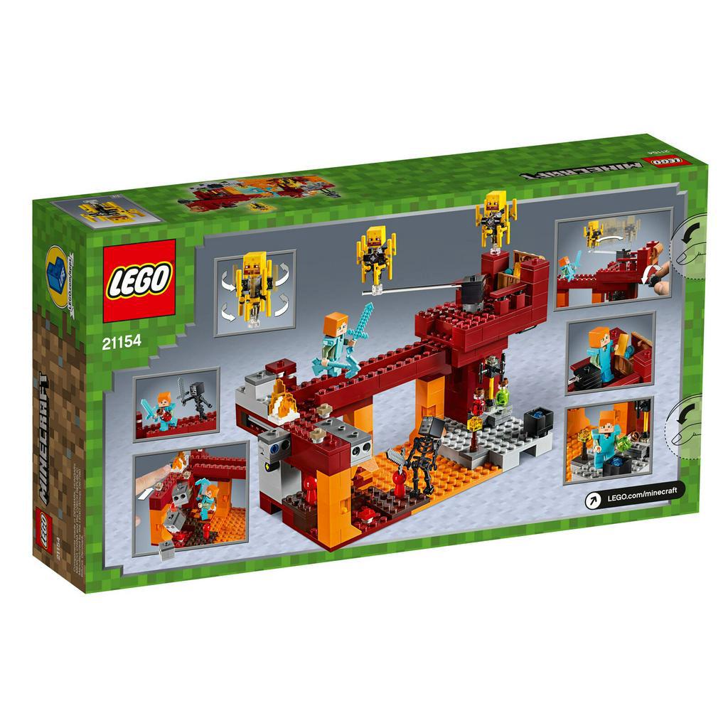 ღღ21154 LEGO Minecraft The Blaze Bridge Set with Alex Figure 372 Pieces ...