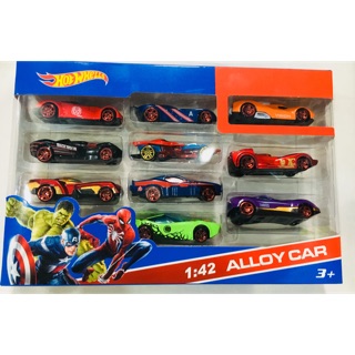 รถเหล็กอเวนเจอร์ โมเดลรถฮีโร่ Avengers Car Toy แพ็คละ 10 คัน