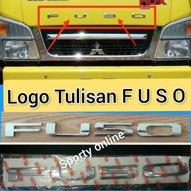 โลโก้ฝากระโปรง FUSO FUSO ตราสัญลักษณ์ Fuso เขียน